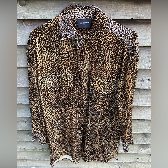 The Kooples Paris Leopard Print Button-Down Top, Size Medium (Euro Size 2) - Picture 1 of 7